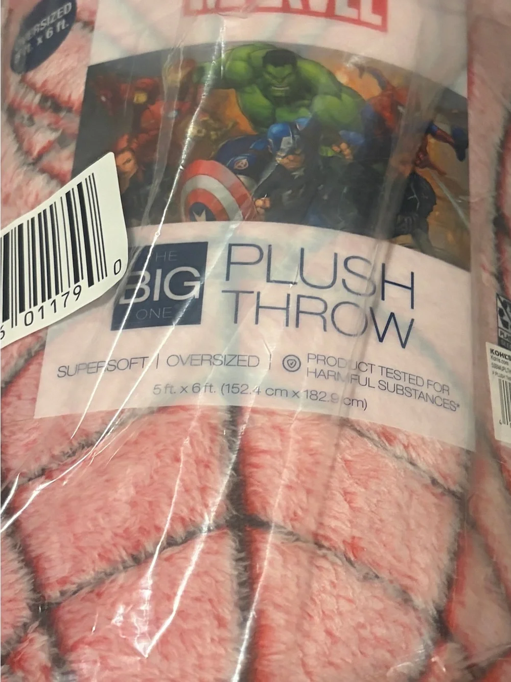Marvel Spider-Man Pattern Plush Throw Blanket